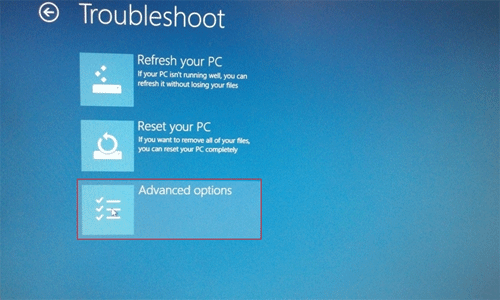 Windows 8 Troubleshooting Options